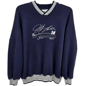 Vintage Jeff Gordon #24 Nascar Sweatshirt Blue Size XL Chase Authentic